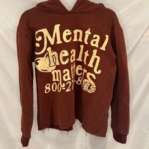 Euphoric Mental Health Matters Brown Sweatshirt
